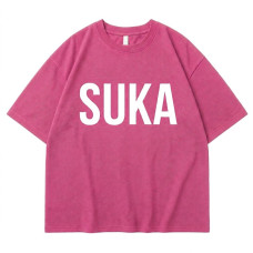 Базова футболка Suka (Oversize) — Рожева Базова футболка Suka (Oversize) — Рожева